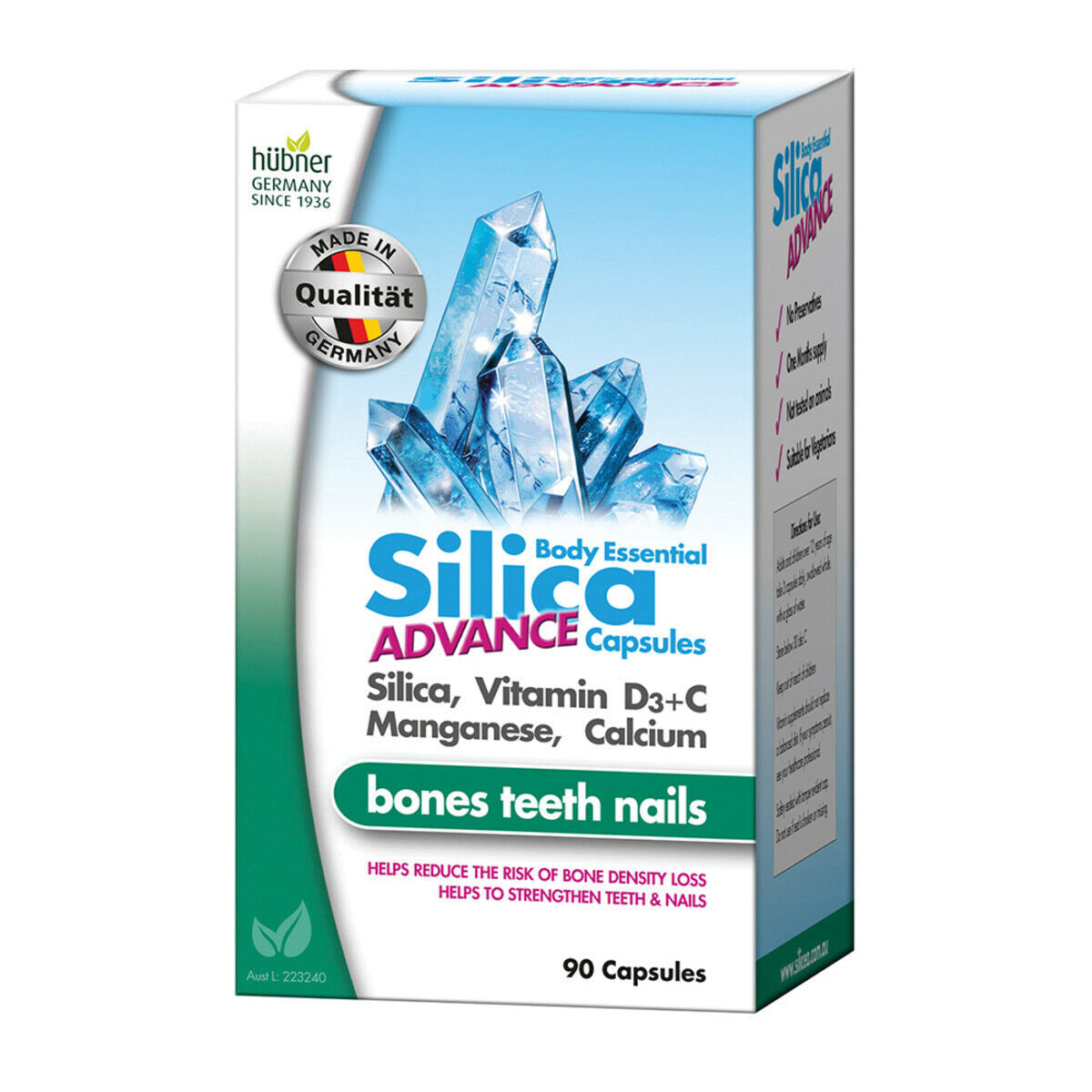 NEW Silicea Body Essential Silica Advance 90 Capsules Bones Teeth Nails Uiltra