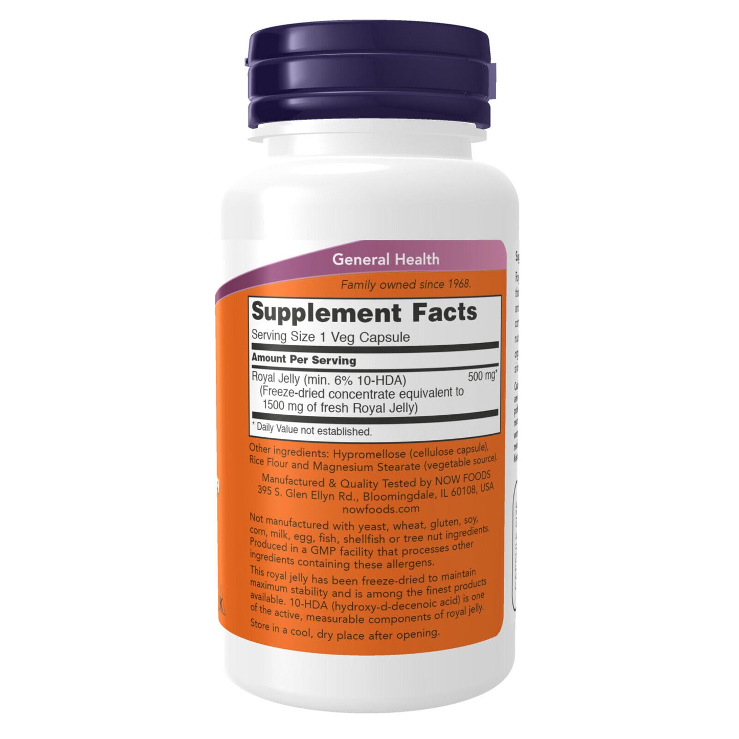 NOW FOODS Royal Jelly 60 Veg Capsules