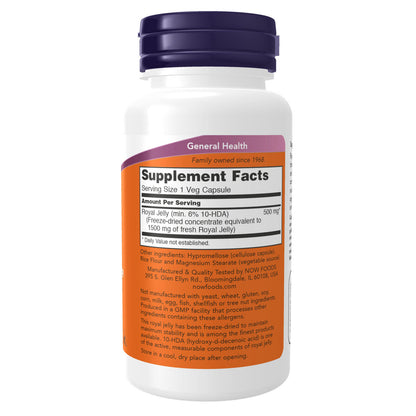 NOW FOODS Royal Jelly 60 Veg Capsules