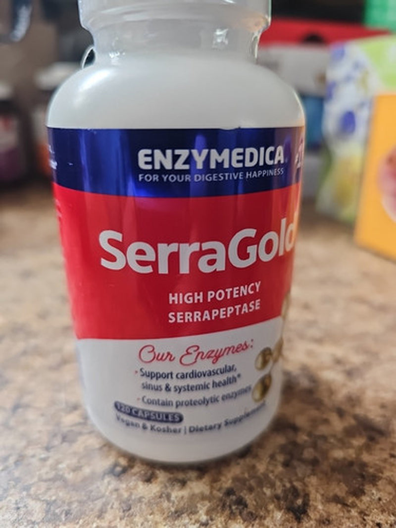 Enzymedica Serragold 120 Capsules Casein-Free, Dairy-Free, Egg-Free,