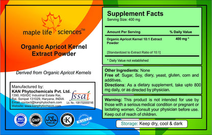 ORGANIC Apricot Kernel Extract Powder 10:1 Pure & High Quality PE No Fillers