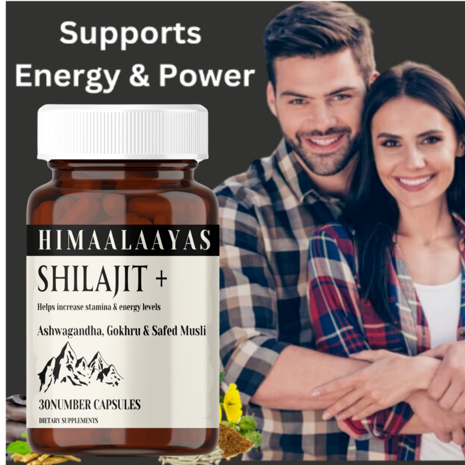 Pure Himalayan Shilajit USA Platinum Quality Fresh Organic 1000Mg 30CAPS