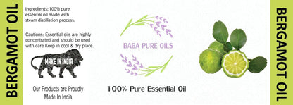 BERGAMOT OIL PURE NATURAL ESSENTIAL PURE ORGANIC from INDIA USD