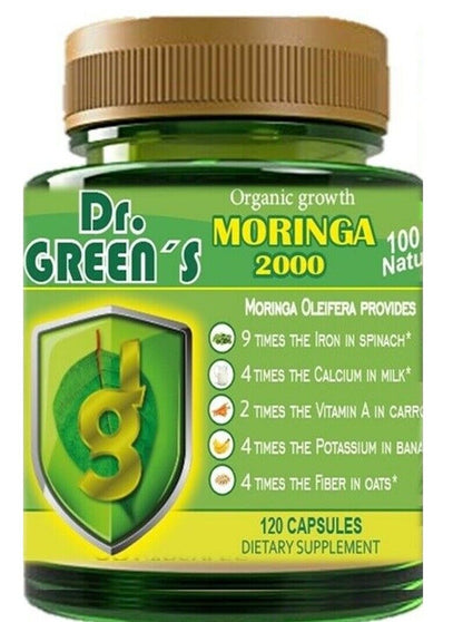 Moringa Oleifera 240 Capsules 100% Pure Leaf Powder Max 1000Mg per Serving 2000