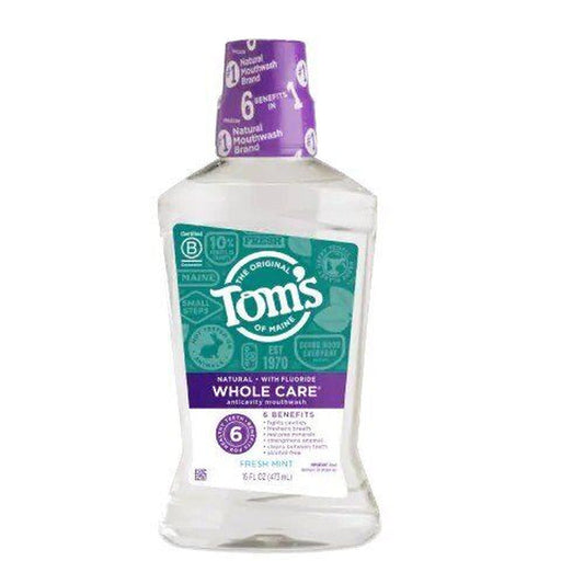 Tom'S of Maine Mouthwash Whole Care Fresh Mint 16 Oz Liquid