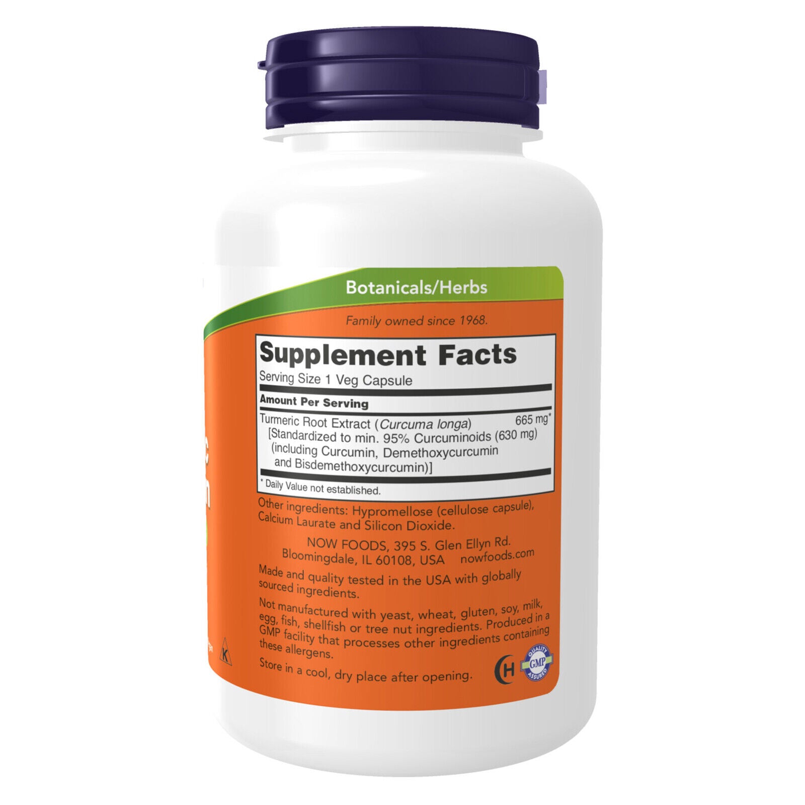 NOW FOODS Turmeric Curcumin 120 Veg Capsules