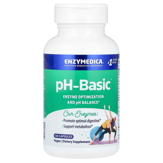 Enzymedica Ph-Basic 120 Capsules Casein-Free, Dairy-Free, Egg-Free, Gluten-Free,