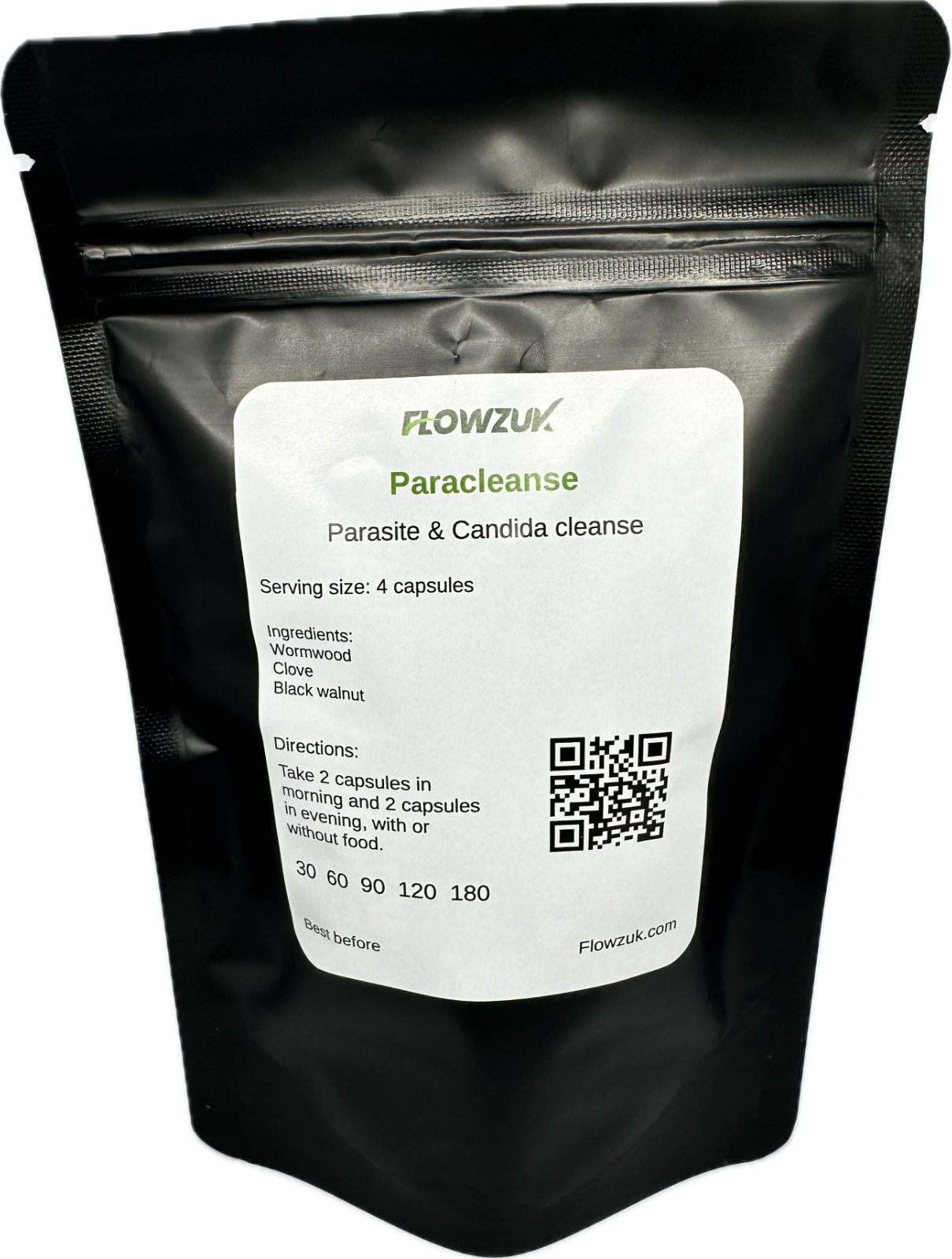 Paracleanse Parasite & Candida Cleanse for Humans Black Walnut, Wormwood, Cloves