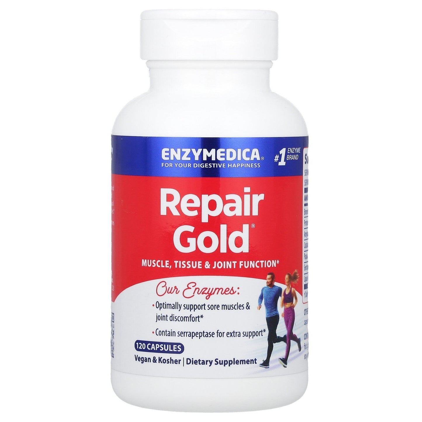 Enzymedica Repair Gold 120 Capsules Casein-Free, Dairy-Free, Egg-Free,