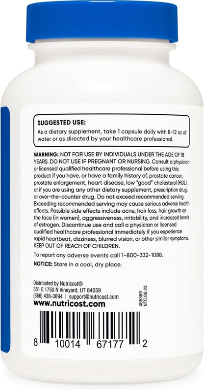 Nutricost DHEA 100Mg, 240 Capsules - Gluten Free, Soy Free, Non-Gmo, Supplement