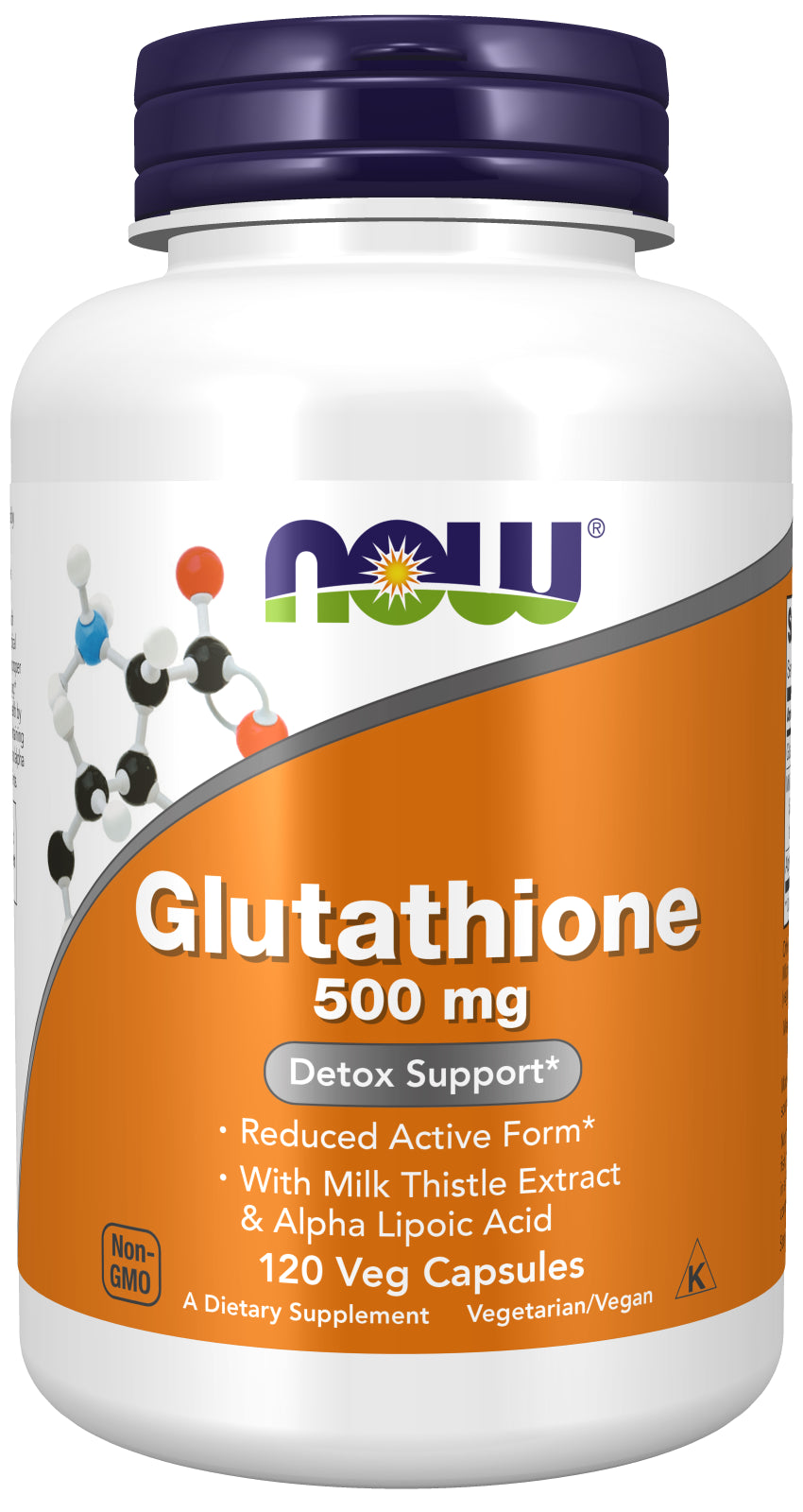 NOW FOODS Glutathione 500 Mg 120 Veg Capsules