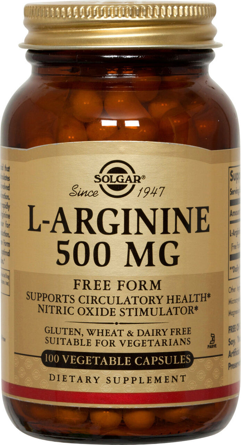 Solgar L-Arginine 500Mg 100 Vegetable Capsules