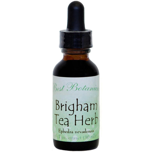 Brigham Mormon Tea Herb Extract Herbal Tincture W/ Dropper - USA