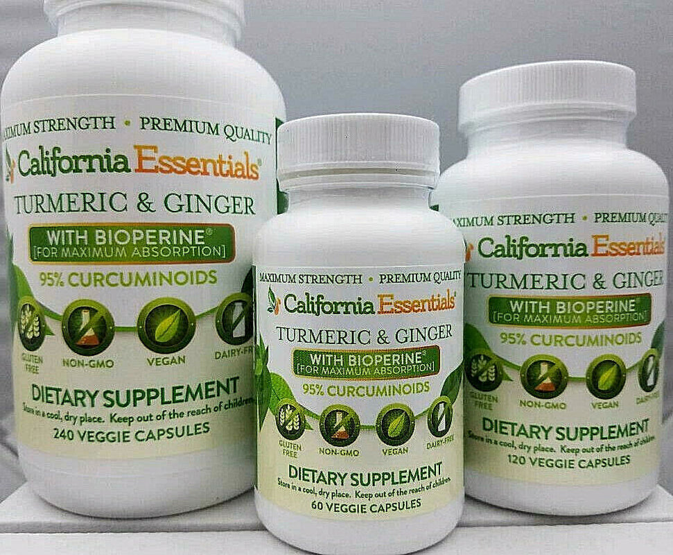 Ginger Turmeric Curcumin + Bioperine (veggie capsules)