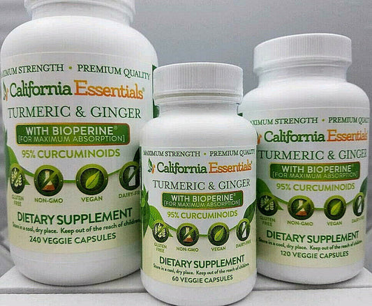 Ginger Turmeric Curcumin + Bioperine (veggie capsules)