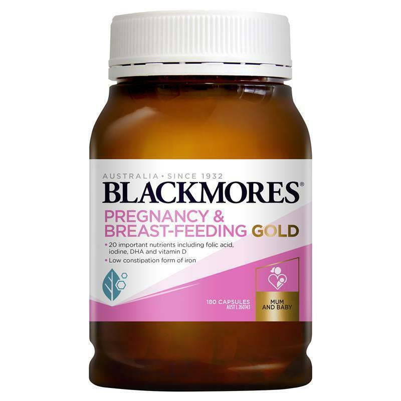 New Blackmores Pregnancy and Breast-Feeding Gold 180 Capsules