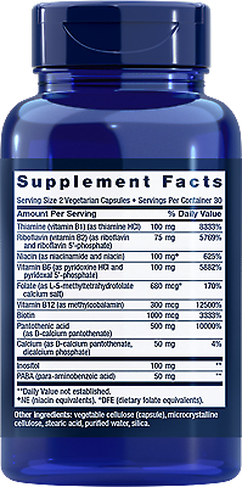 Bioactive Complete B-Complex 5X60 Caps Life Extension - Inositol/P-5-P