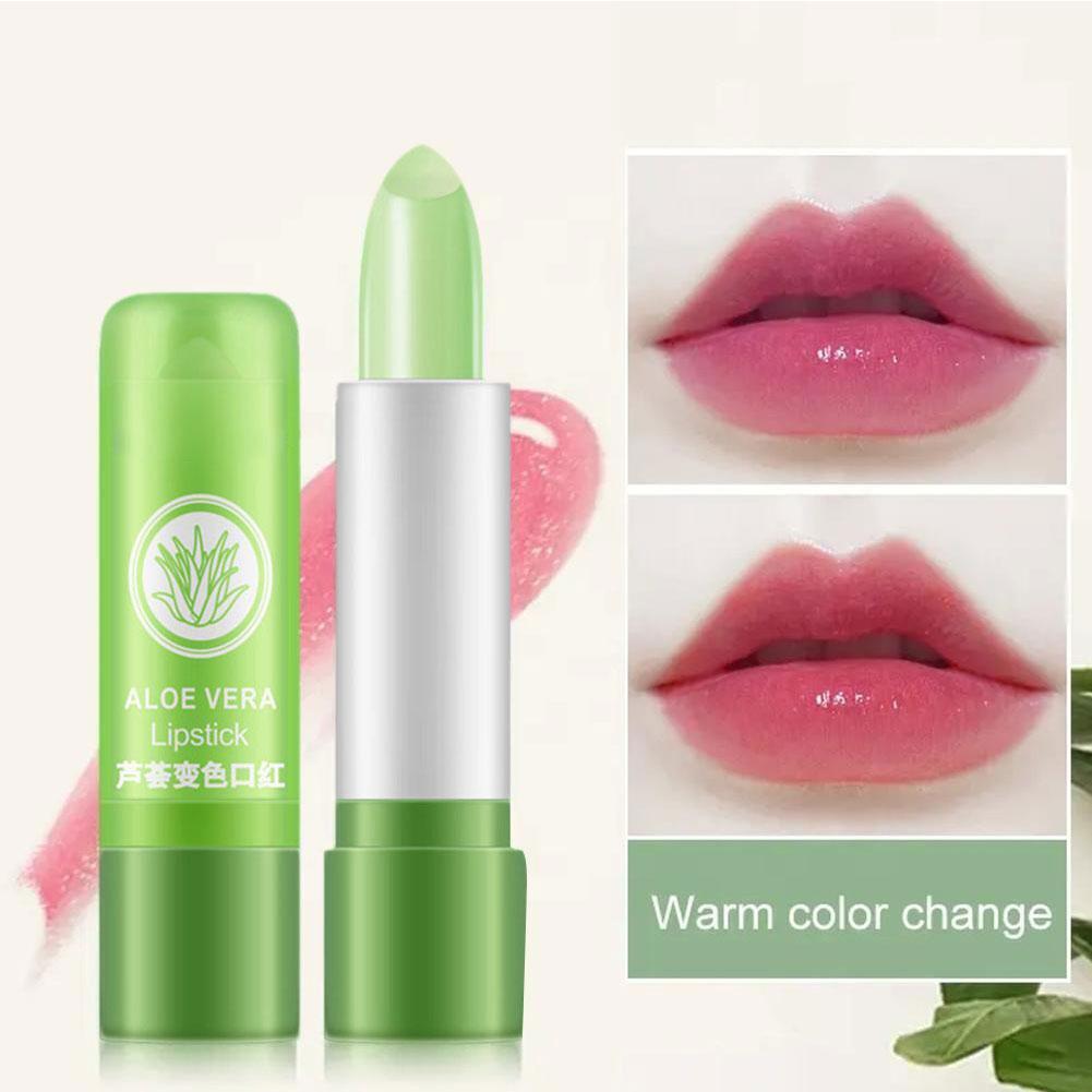 Aloe Vera Natural Temperature Changed Color Lipstick Moisture Balm\ Lip G9J7