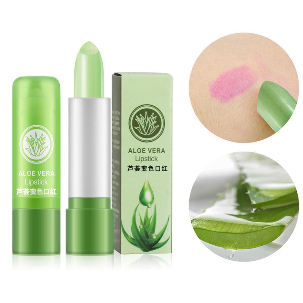 Aloe Vera Natural Temperature Changed Color Lipstick Moisture Balm\ Lip G9J7