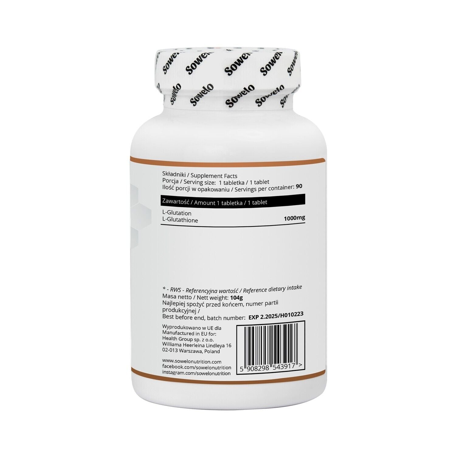 L-GLUTATHIONE 1000Mg ANTIOXIDANT REDUCES CELL DAMAGE IMMUNE SUPPORT