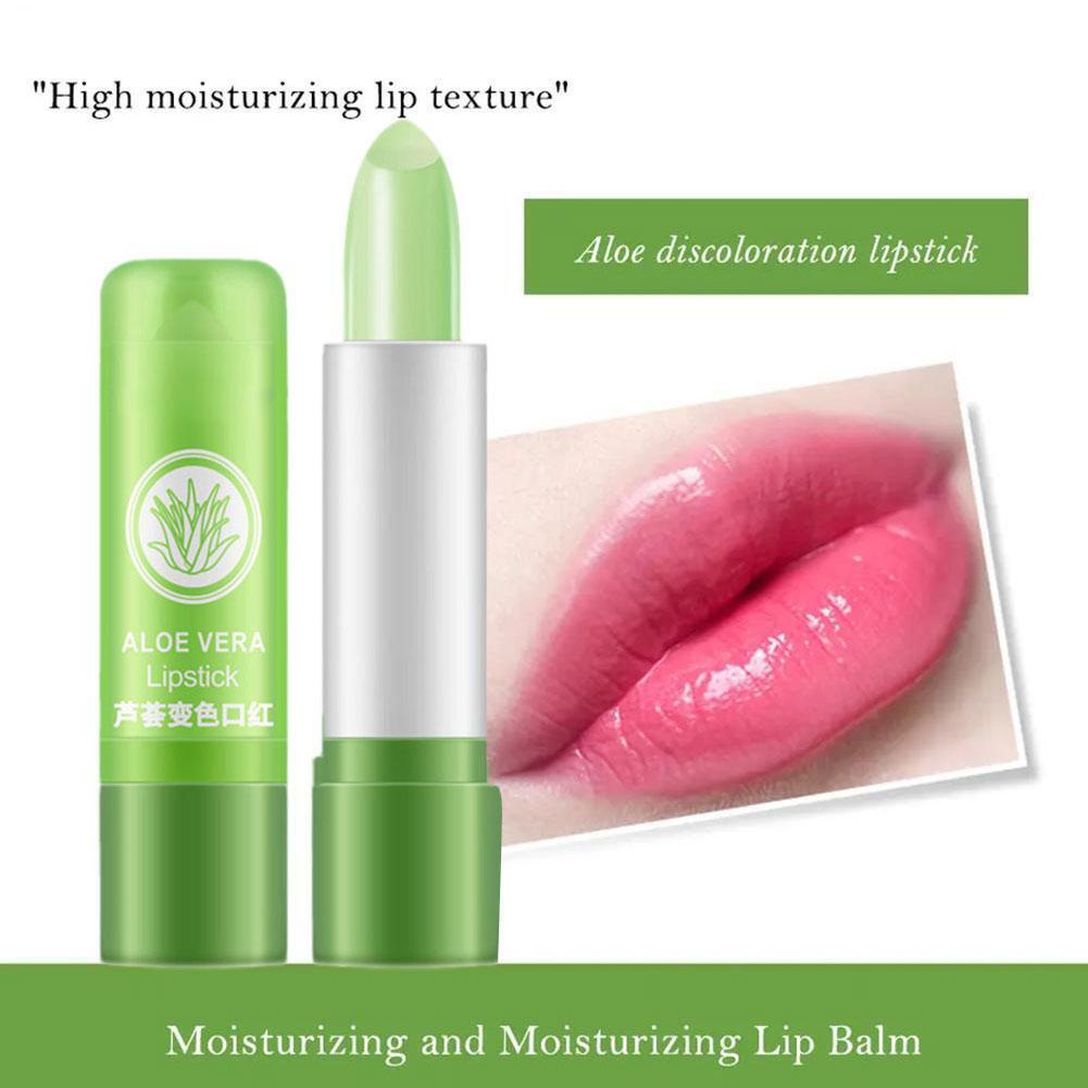 Aloe Vera Natural Temperature Changed Color Lipstick Moisture Balm\ Lip G9J7